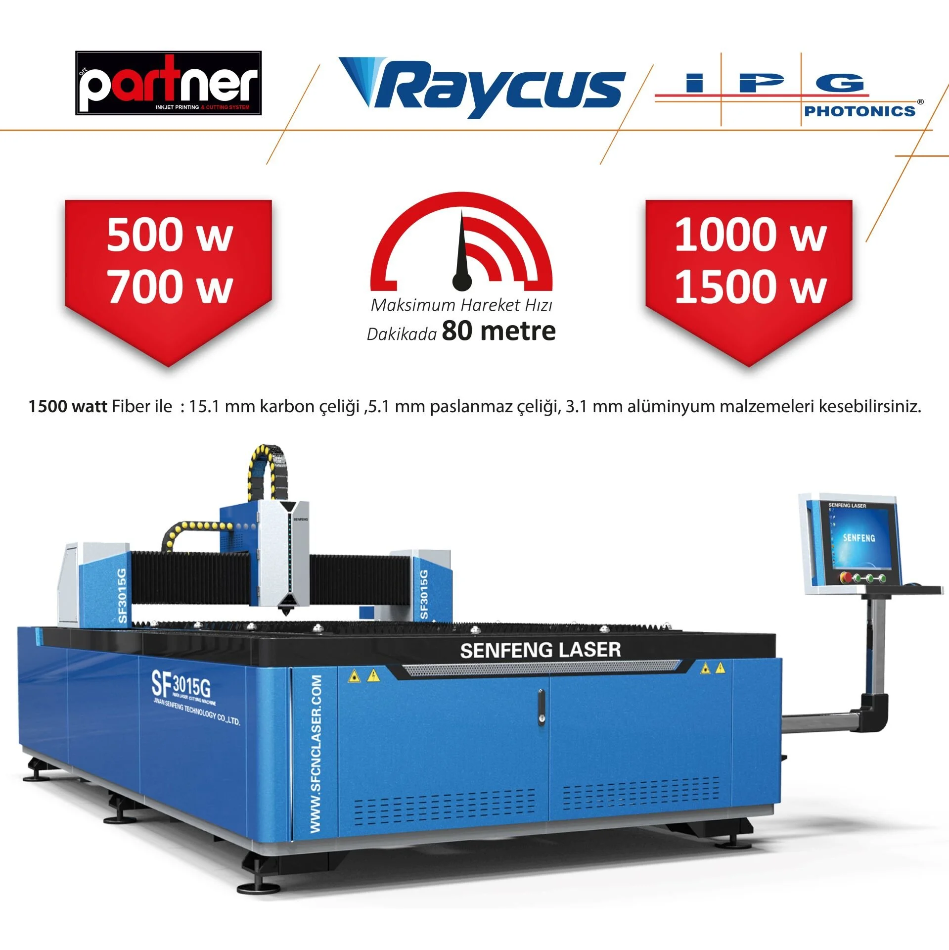 Partner SF Fiber Lazer (500W - 1500W) - Görsel 1